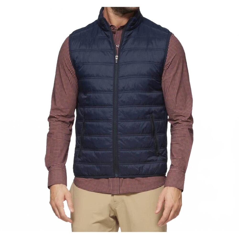 NEW FLAGS & ANTHEM worthington performance puffer vest in navy